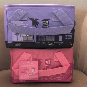 Trader Joe's Mini Insulated Bags - Purple and Pink